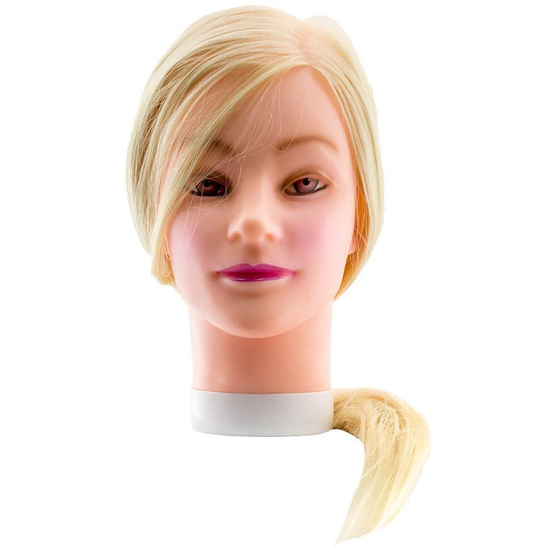 Mannequin head XUCTM008 with synthetic blonde hair, length 45-50 cm 