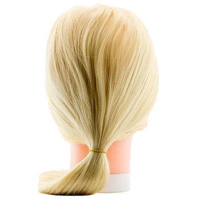 Mannequin head XUCTM008 with synthetic blonde hair, length 45-50 cm 