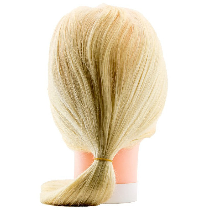 Mannequin head XUCTM008 with synthetic blonde hair, length 45-50 cm 