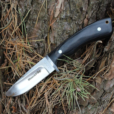 Hunting knife BLACK FOX LEATHER SHEATH