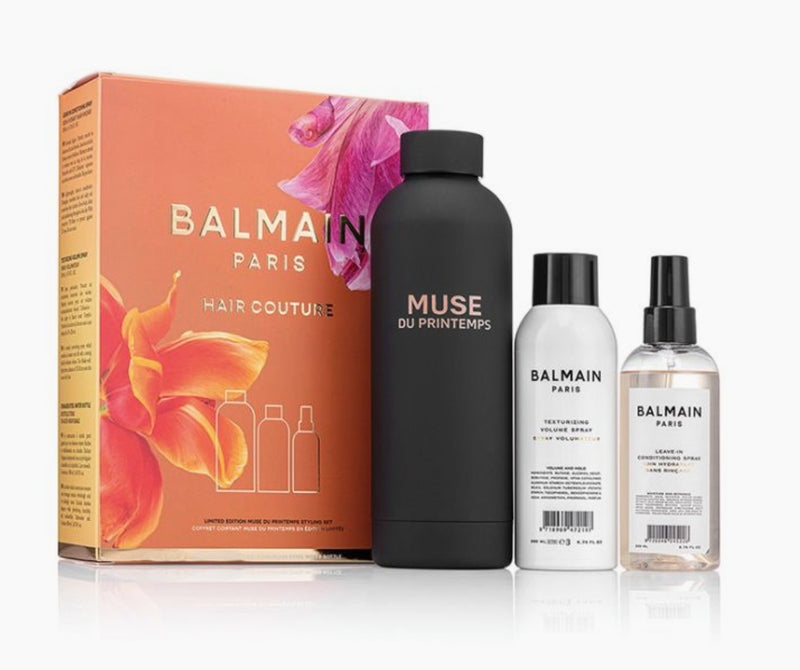 BALMAIN HAIR Muse du Printemps apimties plaukų rinkinys / Muse du Printemps Styling Set Black +DOVANA BALMAIN PLAUKŲ DULKSNA 50 ML