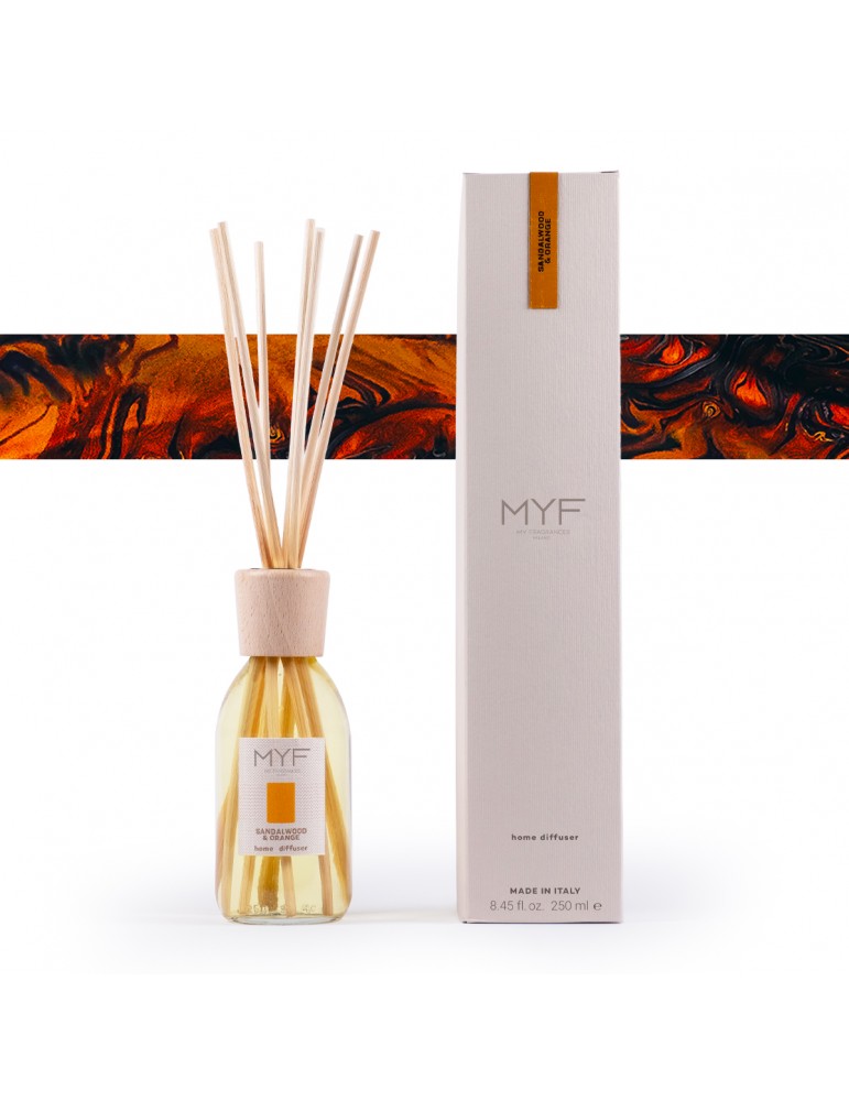 Ароматизатор для дома MYF с палочками «Сандал и апельсин» 250 мл.
