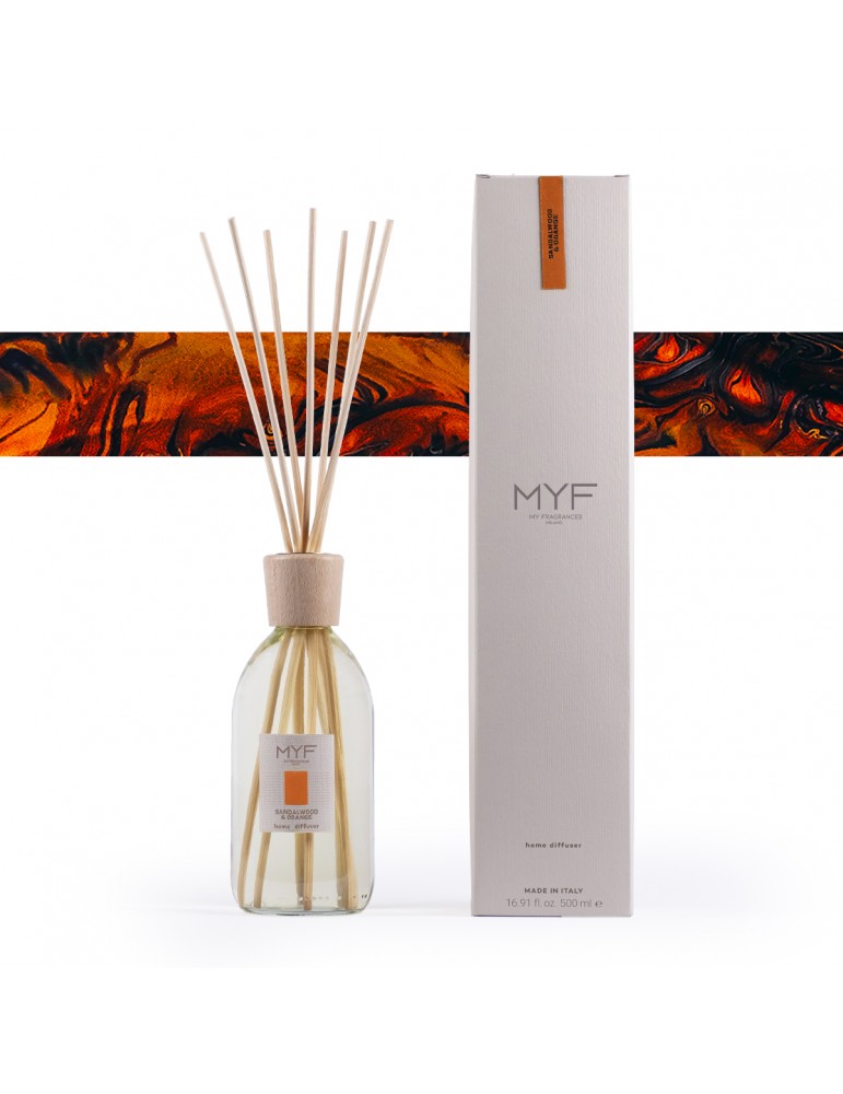 MYF home fragrance with sticks "Sandalwood &amp; Orange" 500 ml.