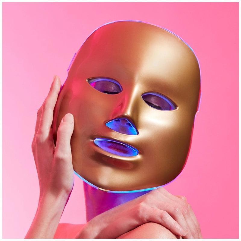 MZ Skin Light Therapy Golden Facial Treatment Device LED veido kaukė