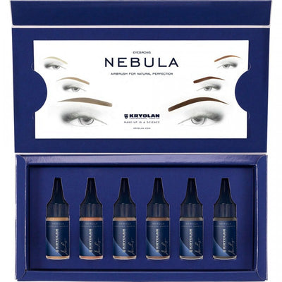 Kryolan Nebula Eyebrows purškiamų dažų rinkinys 6 sp.