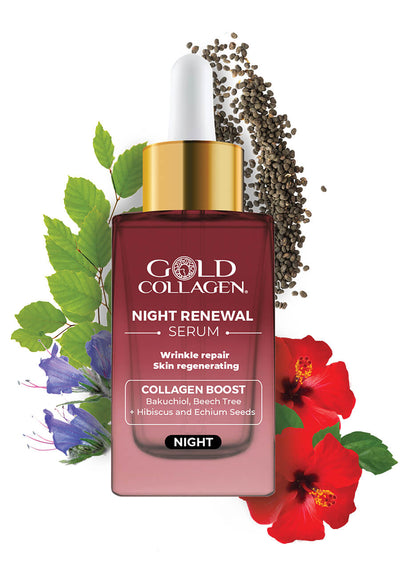 Gold Collagen naktinis atsinaujinimą skatinantis serumas (Night Renewal)