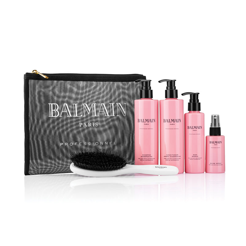 Balmain HAIR hair extension care set / Professional Aftercare Bag for Extension + gift Balmain bag worth 85 eur