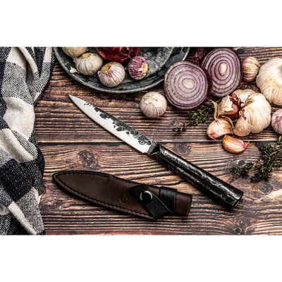 Кожаные ножны для овощечистки 8,5 см. Кованые.