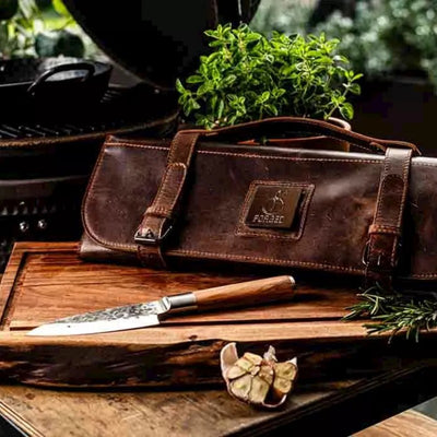 Кожаный чехол для ножа, кованый