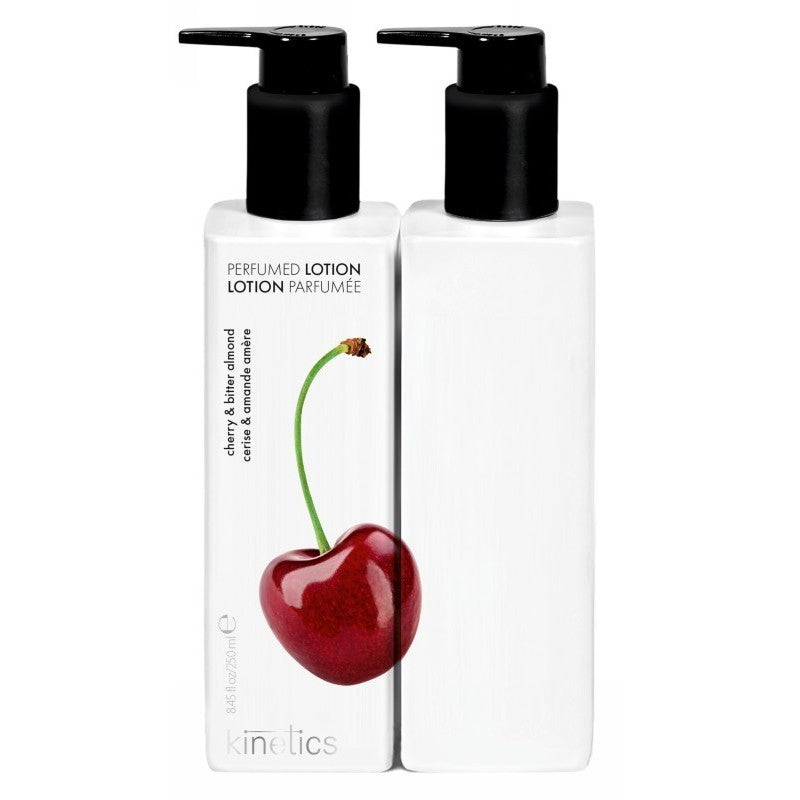 Parfumuotas losjonas rankoms ir kūnui Kinetics Hand & Body Lotion Cherry & Bitter Almond KL029, su vyšniomis ir karčiaisiais migdolais, 250 ml