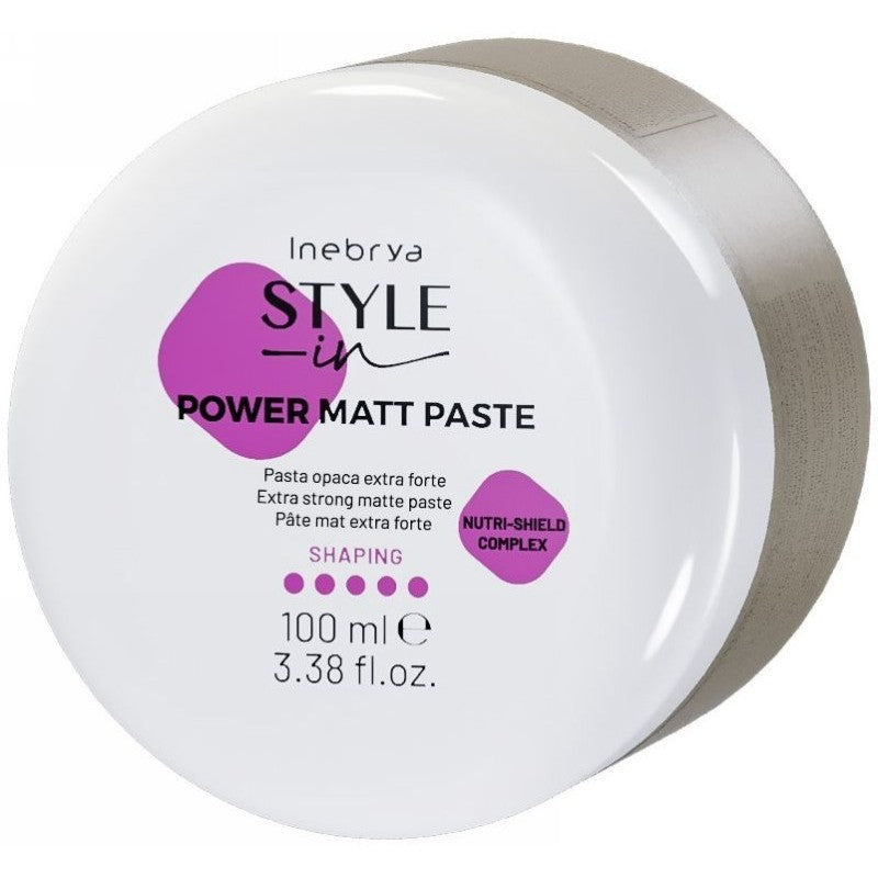 Pasta plaukų formavimui Inebrya Style-In Power Matt Paste Extra Strong Matte Paste ICE87477, 100 ml