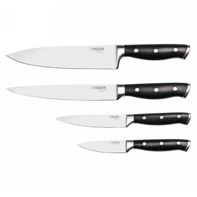 Peilių rinkinys su stovu Vinzer Classic VNZ50114, 4 vnt.