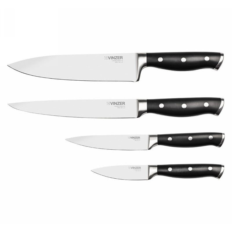 Peilių rinkinys su stovu Vinzer Classic VNZ50114, 4 vnt.