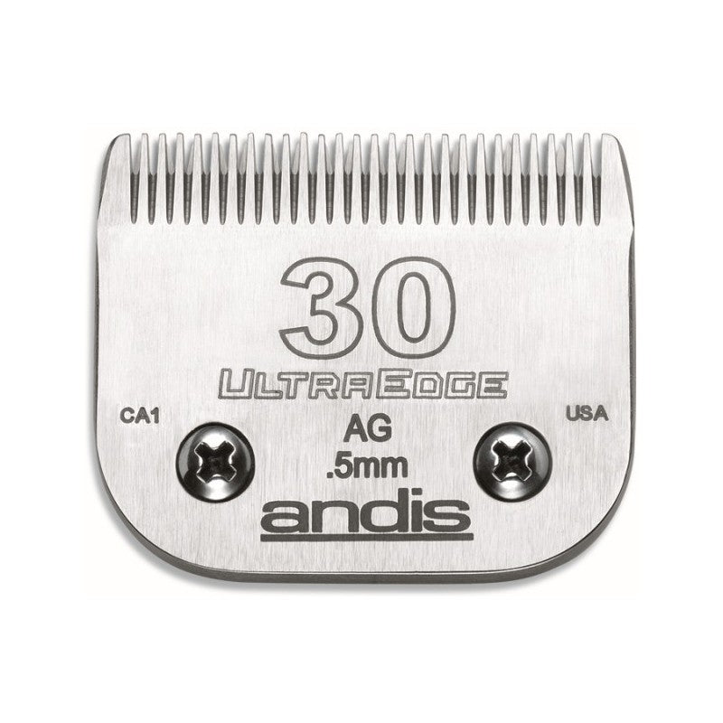 Blades Andis Ultra Edge 30 AN-64075 for animal hair clippers AG, AGC, AGP, AGRC, AGCL, AGR+, AGRV, MBG, SMC, 0.5 mm long