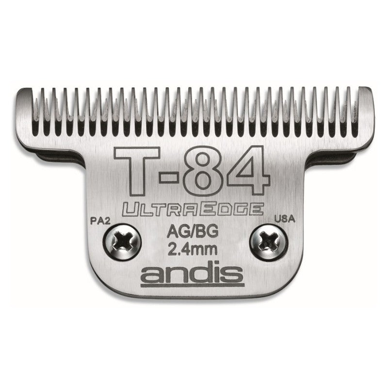 Blades Andis Ultra Edge Detachable Blade T-84 AN-21641 for animal hair clippers AG, AGC, AGP, AGRC, AGCL, AGR+, AGRV, MBG, SMC, 2.4 mm long, 1 pc. 