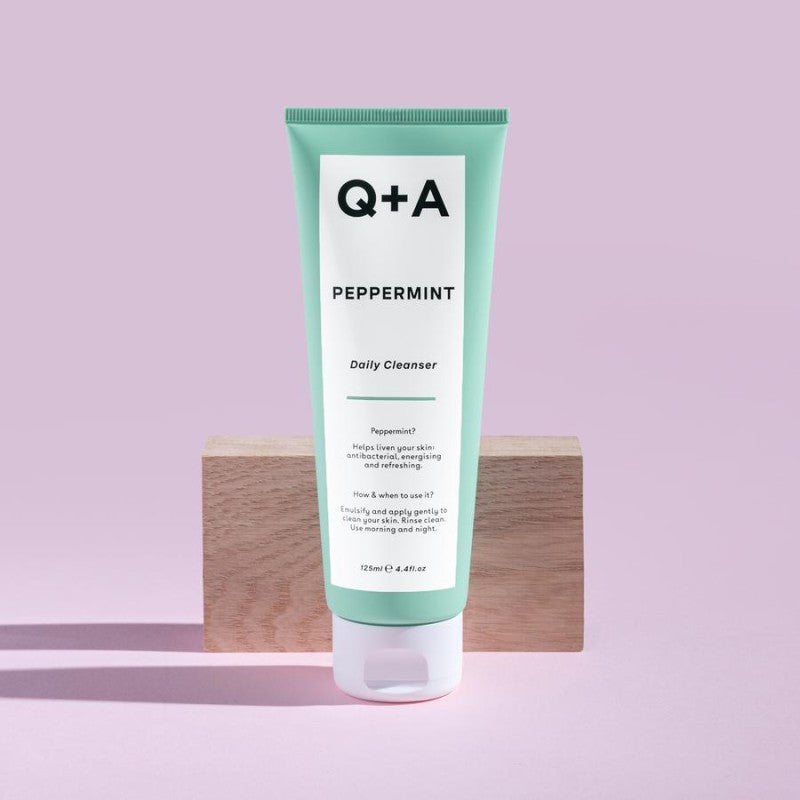 Q+A Peppermint Daily Cleanser Kasdienis veido prausiklis, 125ml