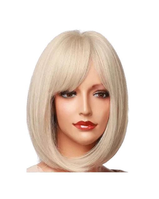 Šviesus sintetinis perukas „Bob“ kirpimo