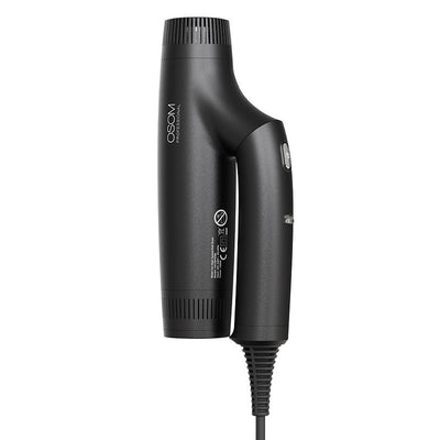 Plaukų džiovintuvas Osom Professional Black OSOMPD5BL, su jonų technologija, sulankstomas, juodos spalvos