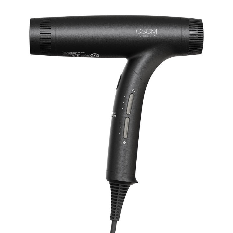 Hair dryer Osom Professional Black OSOMPD5BL, with ion technology, foldable, black color