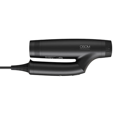 Plaukų džiovintuvas Osom Professional Black OSOMPD5BL, su jonų technologija, sulankstomas, juodos spalvos