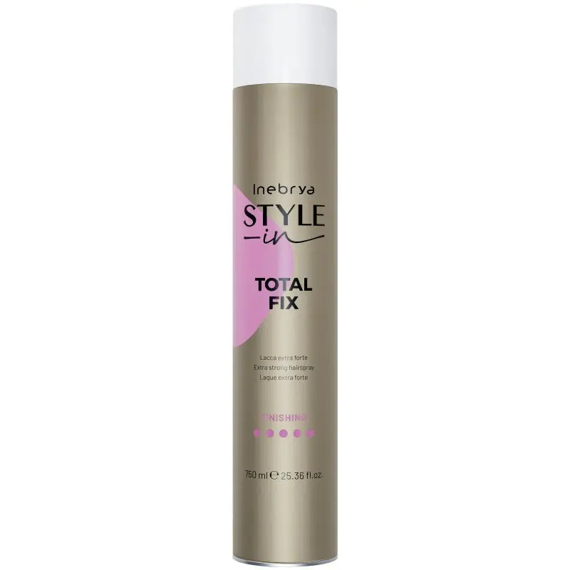 Plaukų lakas Inebrya Style-In Total Fix Extra Strong Hairspray ICE87370, itin stiprios fiksacijos, 750 ml