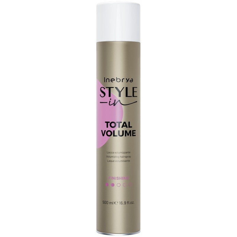 Plaukų lakas Inebrya Style-In Total Volume Volumizing Hairspray ICE87472, vidutinės fiksacijos, 500 ml