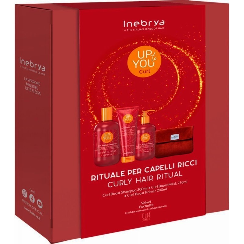 Plaukų priežiūros priemonių rinkinys Inebrya Up to You Curl Curly Hair Ritual ICE88568