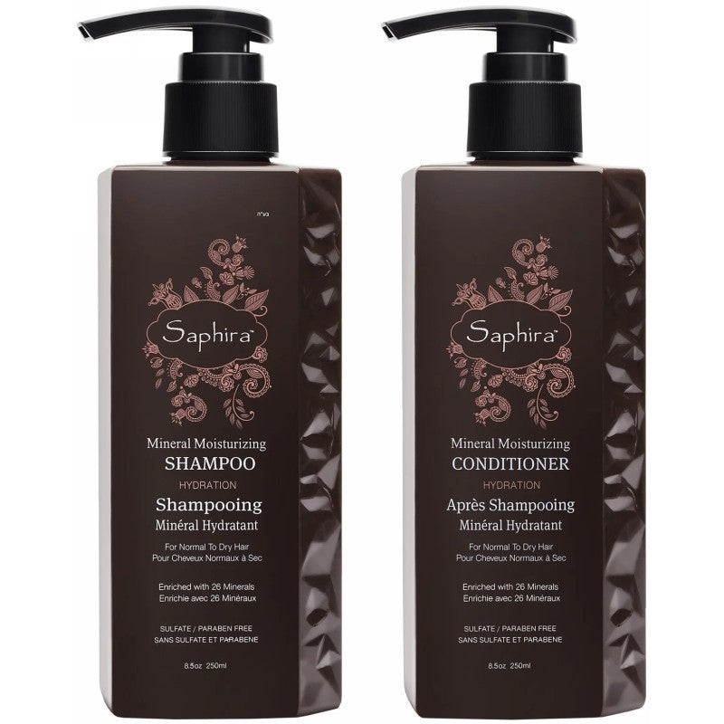 Set of hair care products Saphira Deep Hydration Shampoo &amp; Conditioner SAFBMMS2MMC2, 2x250 ml