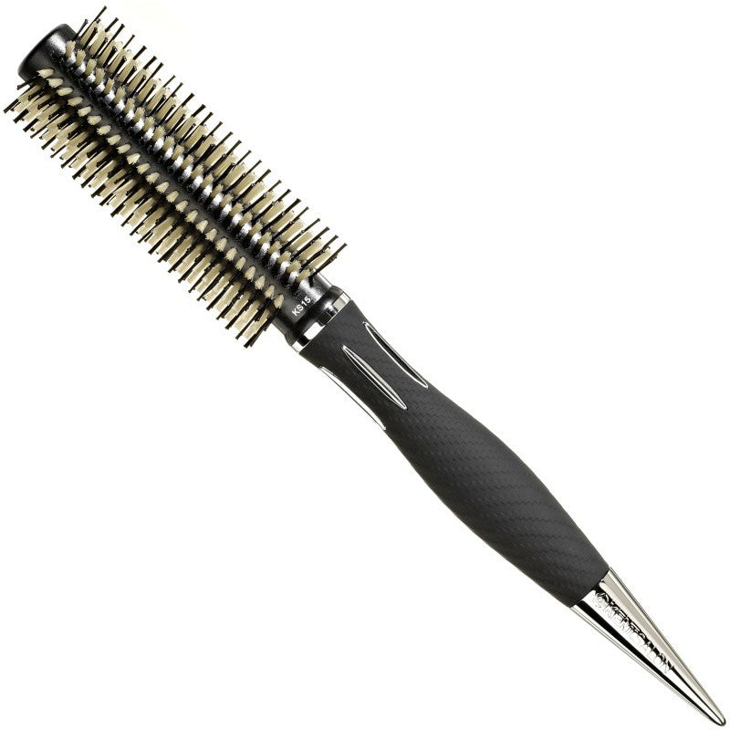 Щетка для волос Kent Salon Curling, Straightening, Smoothing &amp; Finishing Brush KS15 с натуральной щетиной, диаметр 4,2 см, круглая