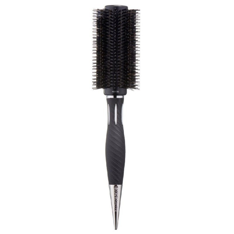 Щетка для волос Kent Salon Curling, Straightening, Smoothing &amp; Finishing Brush KS17 с натуральной щетиной кабана, круглая, диаметр 6 см