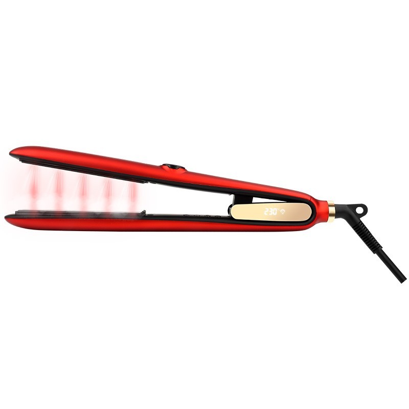 Plaukų tiesintuvas OSOM Professional Duetto Automatic Steam & Infrared Hair Straightener Red OSOMP089RED, su garų ir infraredo funkcijomis, raudonos spalvos