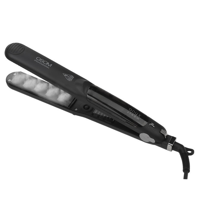 Hair straightener OSOM Professional ONYX Steam Hair Straightener OSOMP088ST, with steam function, black color 