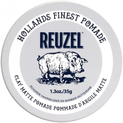 Pomada plaukų formavimui REUZEL Clay Matte Pomade REU232, vidutinė fiksacija, mažas blizgesys, 35 g