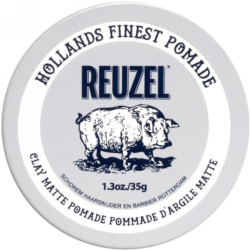 Pomada plaukų formavimui REUZEL Clay Matte Pomade REU232, vidutinė fiksacija, mažas blizgesys, 35 g