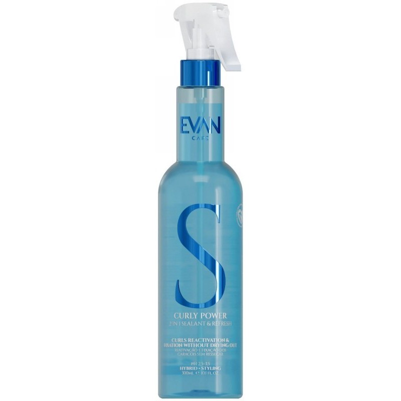 Priemonė garbanotiems plaukams EVAN Care Curly Power S 2 in 1 Sealant & Refresh EVANCPH1116, 300 ml