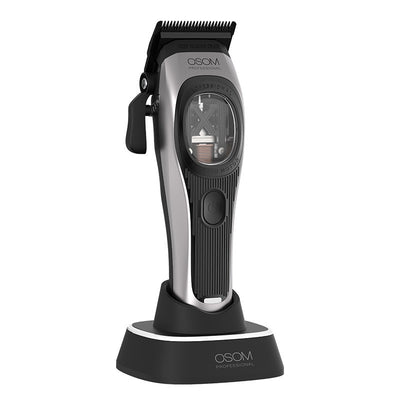 Profesionali plaukų kirpimo mašinėlė OSOM Professional PRIME Cordless Hair Clipper OSOMP01GR, pilkos spalvos