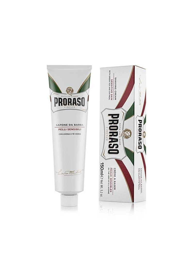 Proraso White Line Shaving Cream Успокаивающий крем для бритья для чувствительной кожи, 150 мл 