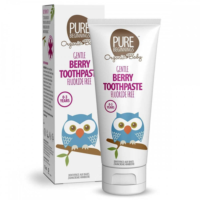 PURE BEGINNINGS toothpaste without fluoride, BERRY FLAVOR, 0-3 years. 