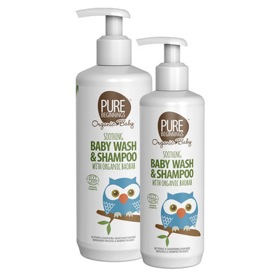 PURE BEGINNINGS hair and body wash for babies with organic baobab extract, 250 ml. 