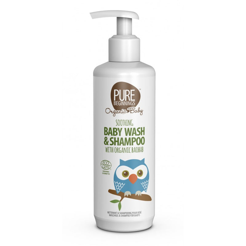 PURE BEGINNINGS hair and body wash for babies with organic baobab extract, 250 ml. 