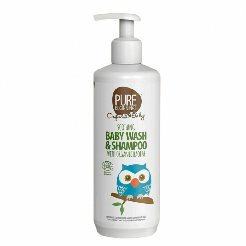PURE BEGINNINGS hair and body wash for babies with organic baobab extract, 500 ml.