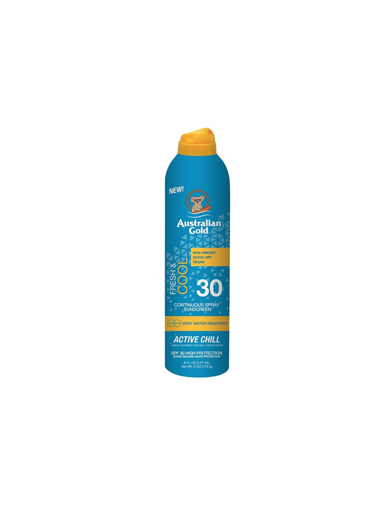 Australian Gold SPF30 Active cooling spray sunscreen 177ml