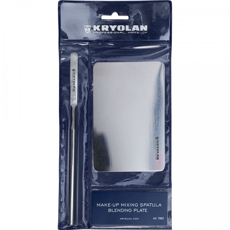 Kryolan Set metal palette + spatula for mixing products