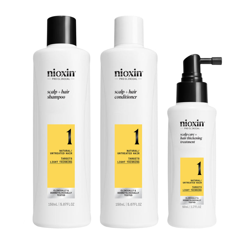 Nioxin SYSTEM 1 KIT Nioxin priežiūros produktų rinkinys, 150ml+150ml+50ml