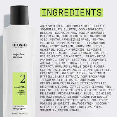 Nioxin SYSTEM 2 galvos odos ir plaukų šampūnas, 300 ml