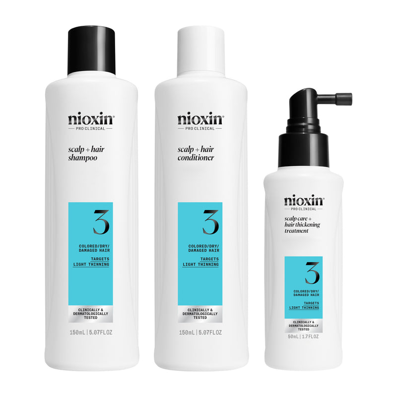 Nioxin SYSTEM 3 Nioxin priežiūros produktų rinkinys, 150ml+150ml+50ml