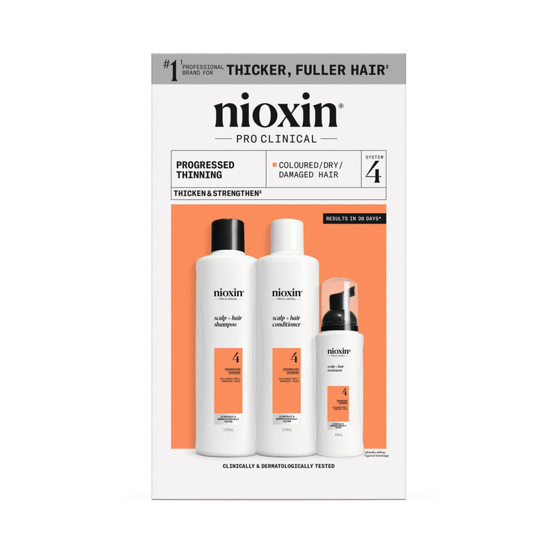 Nioxin SYSTEM 4 Nioxin priežiūros produktų rinkinys, 150ml+150ml+40ml