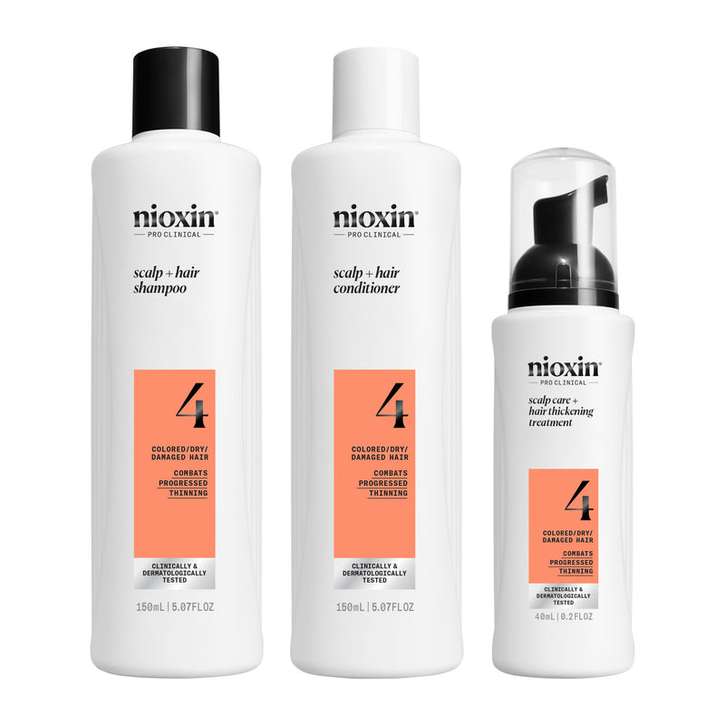 Nioxin SYSTEM 4 Nioxin priežiūros produktų rinkinys, 150ml+150ml+40ml