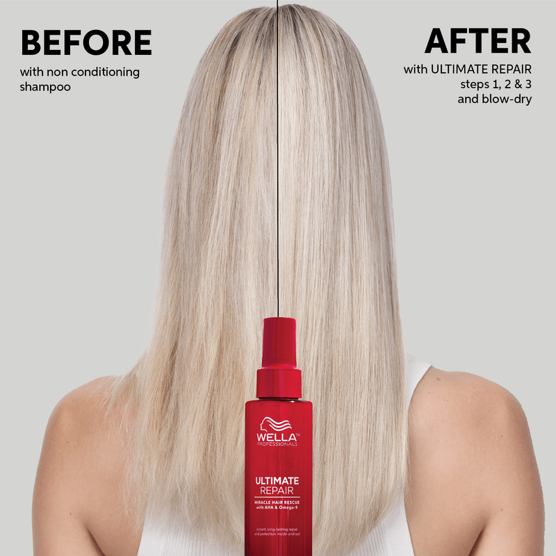 Wella ULTIMATE REPAIR protective 5in1 leave-in serum for damaged hair STEP 4, 140 ml When you buy 2 Wella Ultimate products (not travel size), you get a turban as a gift
