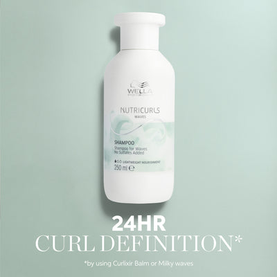 Wella NUTRICURLS light shampoo for wavy hair, 250 ml + gift Wella product